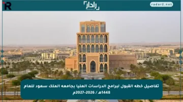 تفاصيل خطة القبول لبرامج الدراسات العليا بجامعة الملك سعود للعام 1448هـ / 2026–2027م